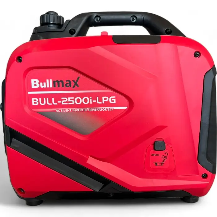 Обезшумен Хибриден Инверторен Генератор за ток Bullmax Bull-2500I LPG, червен, монофазен - 851