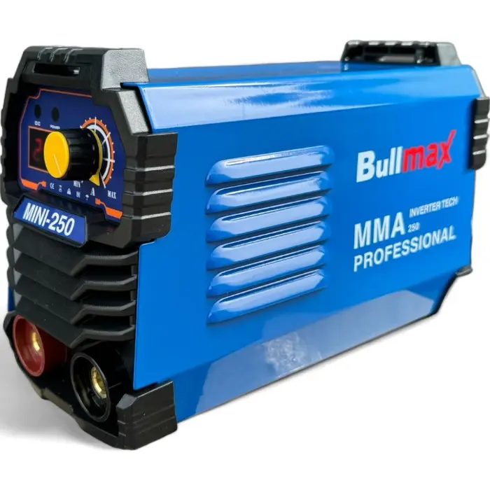 Мини Инверторен Електрожен Bullmax mini 250A HA, Hot Start, 4 метра кабели, Antistick - 804